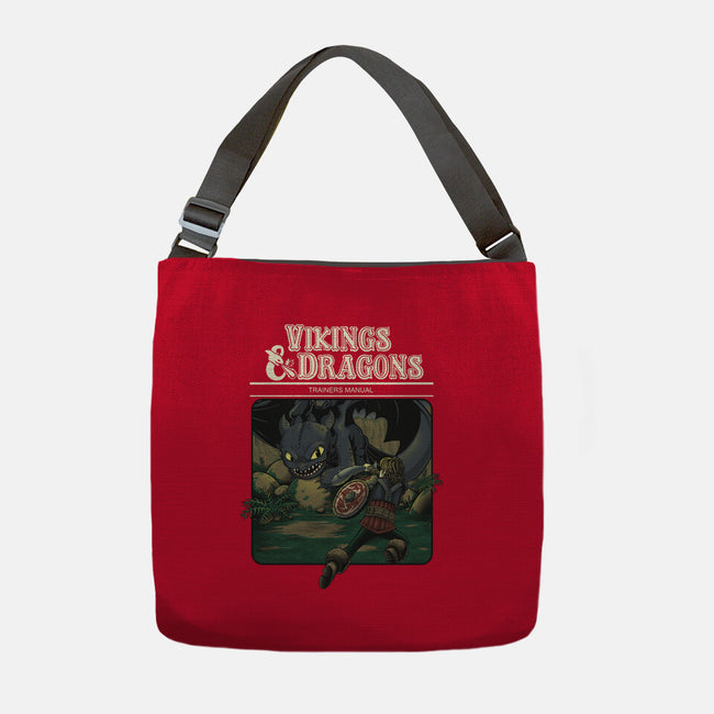 Vikings And Dragons-None-Adjustable Tote-Bag-Betmac