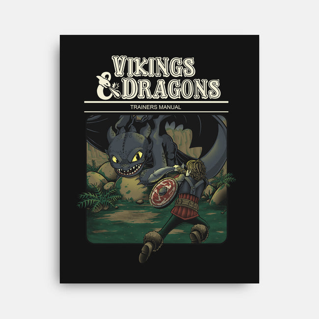 Vikings And Dragons-None-Stretched-Canvas-Betmac