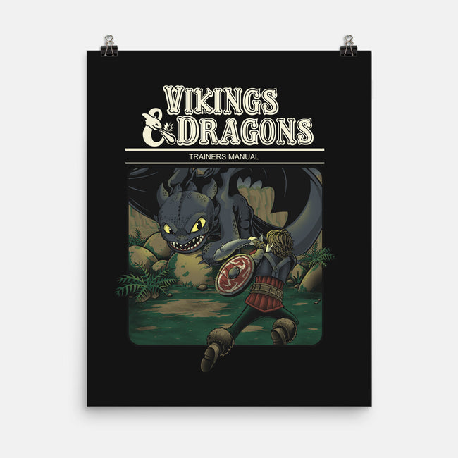 Vikings And Dragons-None-Matte-Poster-Betmac