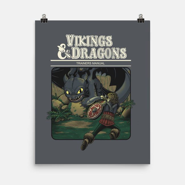 Vikings And Dragons-None-Matte-Poster-Betmac