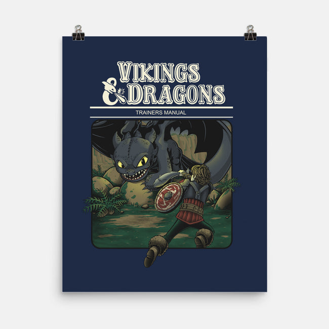 Vikings And Dragons-None-Matte-Poster-Betmac