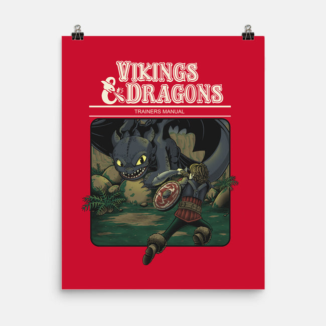 Vikings And Dragons-None-Matte-Poster-Betmac