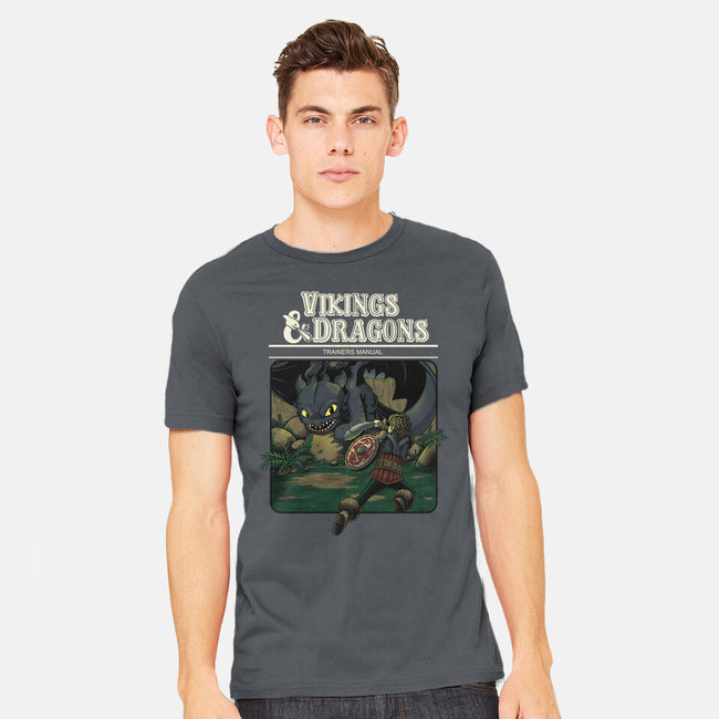 Vikings And Dragons-Mens-Heavyweight-Tee-Betmac