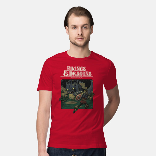 Vikings And Dragons-Mens-Premium-Tee-Betmac