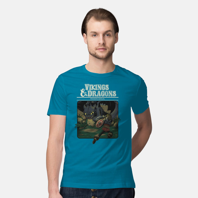 Vikings And Dragons-Mens-Premium-Tee-Betmac
