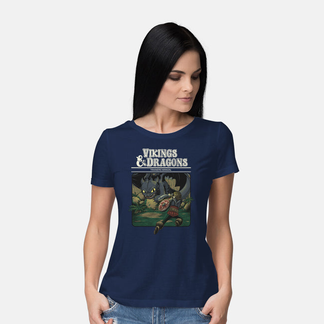 Vikings And Dragons-Womens-Basic-Tee-Betmac