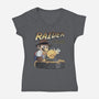 Raider Of The Lost Mushroom-Womens-V-Neck-Tee-NMdesign