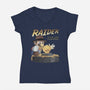 Raider Of The Lost Mushroom-Womens-V-Neck-Tee-NMdesign