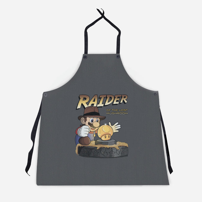 Raider Of The Lost Mushroom-Unisex-Kitchen-Apron-NMdesign