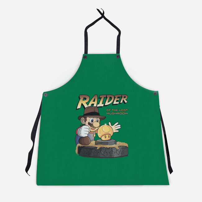 Raider Of The Lost Mushroom-Unisex-Kitchen-Apron-NMdesign
