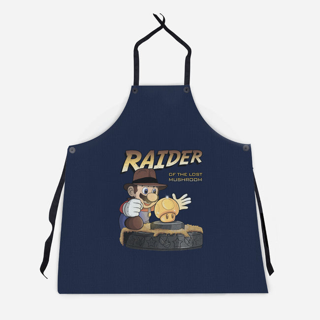 Raider Of The Lost Mushroom-Unisex-Kitchen-Apron-NMdesign