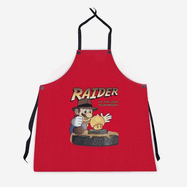 Raider Of The Lost Mushroom-Unisex-Kitchen-Apron-NMdesign