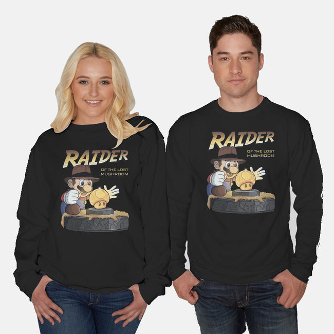 Raider Of The Lost Mushroom-Unisex-Crew Neck-Sweatshirt-NMdesign