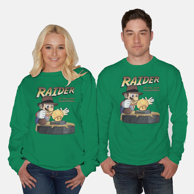 Raider Of The Lost Mushroom-Unisex-Crew Neck-Sweatshirt-NMdesign