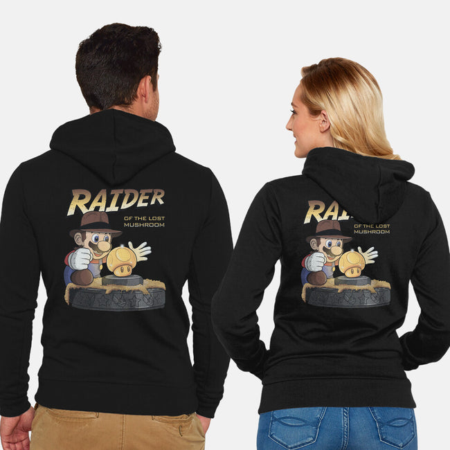 Raider Of The Lost Mushroom-Unisex-Zip-Up-Sweatshirt-NMdesign