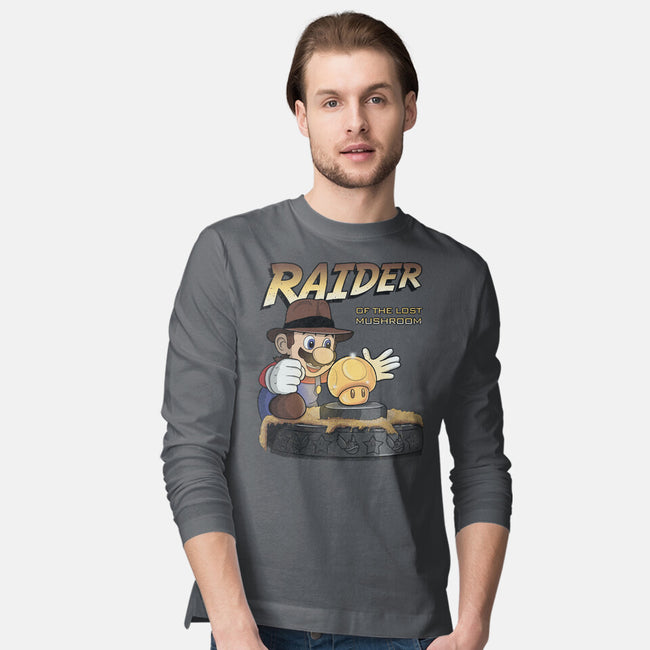 Raider Of The Lost Mushroom-Mens-Long Sleeved-Tee-NMdesign