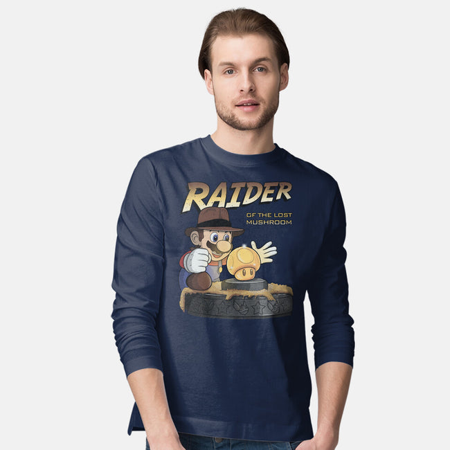 Raider Of The Lost Mushroom-Mens-Long Sleeved-Tee-NMdesign