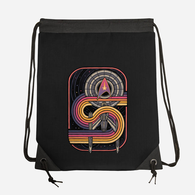 Retro Voyage-None-Drawstring-Bag-glitchygorilla