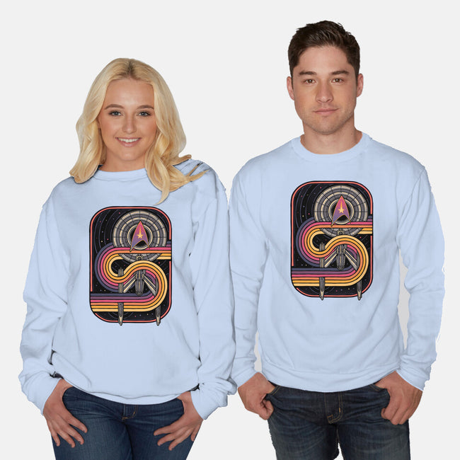 Retro Voyage-Unisex-Crew Neck-Sweatshirt-glitchygorilla