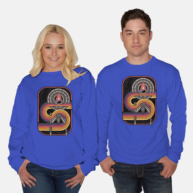 Retro Voyage-Unisex-Crew Neck-Sweatshirt-glitchygorilla