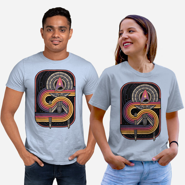 Retro Voyage-Unisex-Basic-Tee-glitchygorilla
