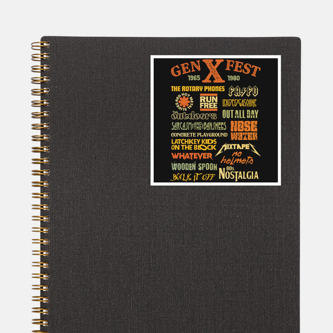 Gen X Fest-None-Glossy-Sticker-kg07