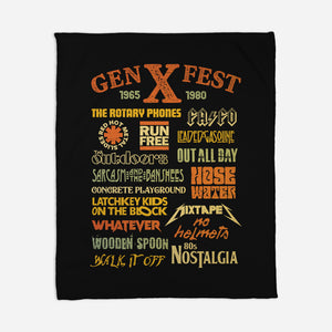 Gen X Fest-None-Fleece-Blanket-kg07