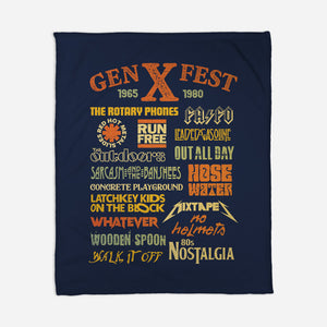 Gen X Fest-None-Fleece-Blanket-kg07
