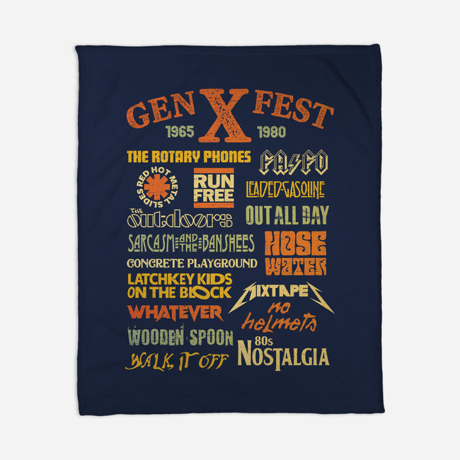 Gen X Fest-None-Fleece-Blanket-kg07