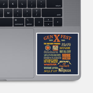 Gen X Fest-None-Glossy-Sticker-kg07