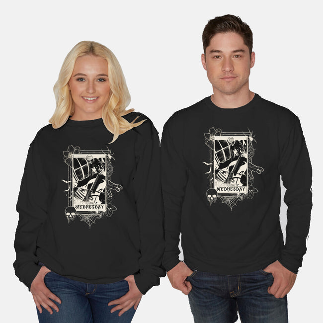 Wednesday Tarot-Unisex-Crew Neck-Sweatshirt-fanfabio