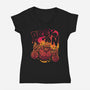 Rock On Thing-Womens-V-Neck-Tee-teesgeex