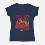 Rock On Thing-Womens-V-Neck-Tee-teesgeex