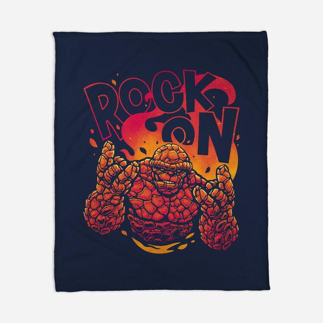 Rock On Thing-None-Fleece-Blanket-teesgeex