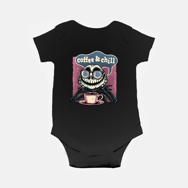Coffee And Chill Day-Baby-Basic-Onesie-glitchygorilla