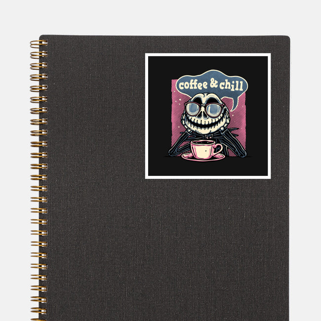 Coffee And Chill Day-None-Glossy-Sticker-glitchygorilla