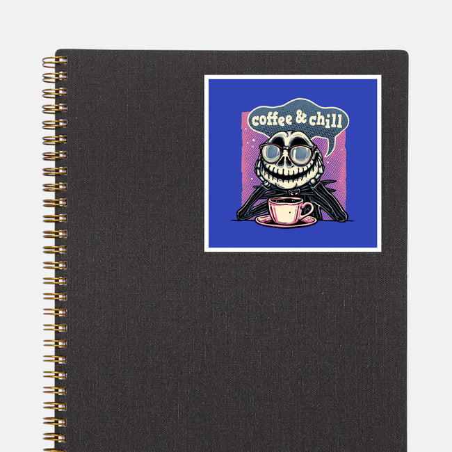 Coffee And Chill Day-None-Glossy-Sticker-glitchygorilla