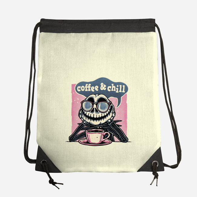 Coffee And Chill Day-None-Drawstring-Bag-glitchygorilla
