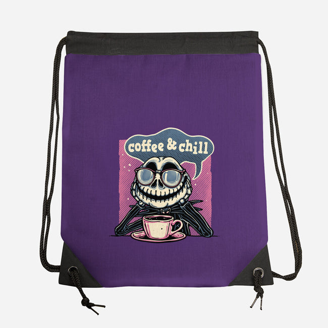 Coffee And Chill Day-None-Drawstring-Bag-glitchygorilla