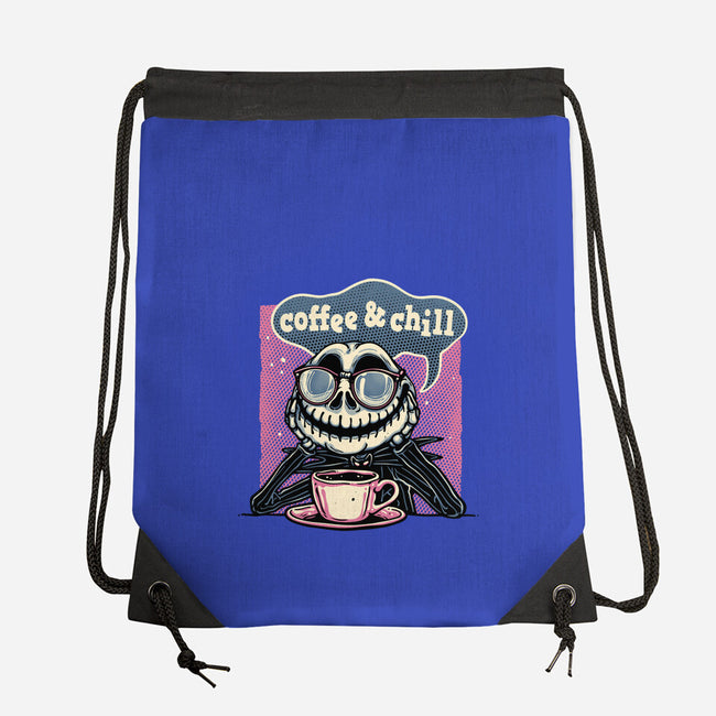 Coffee And Chill Day-None-Drawstring-Bag-glitchygorilla