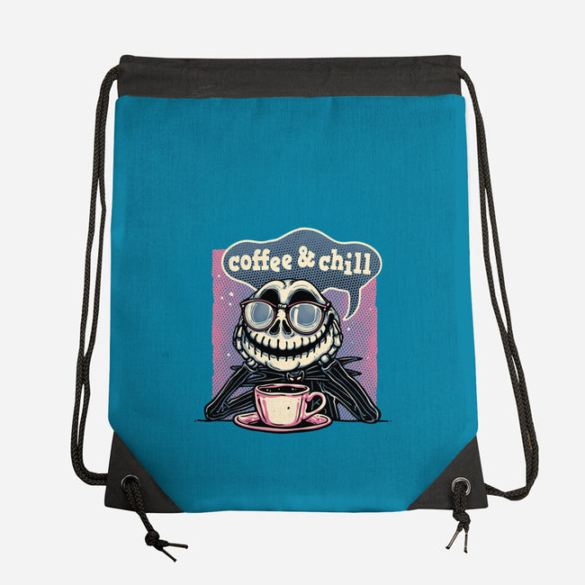 Coffee And Chill Day-None-Drawstring-Bag-glitchygorilla