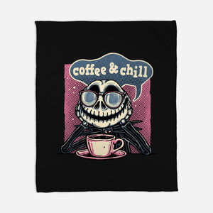 Coffee And Chill Day-None-Fleece-Blanket-glitchygorilla