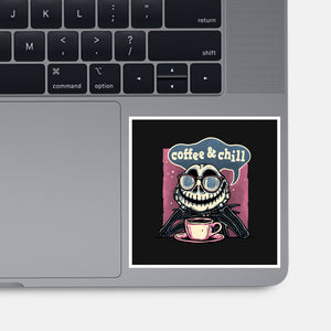 Coffee And Chill Day-None-Glossy-Sticker-glitchygorilla