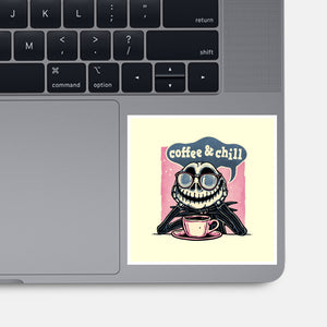 Coffee And Chill Day-None-Glossy-Sticker-glitchygorilla