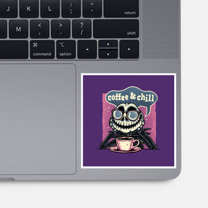 Coffee And Chill Day-None-Glossy-Sticker-glitchygorilla