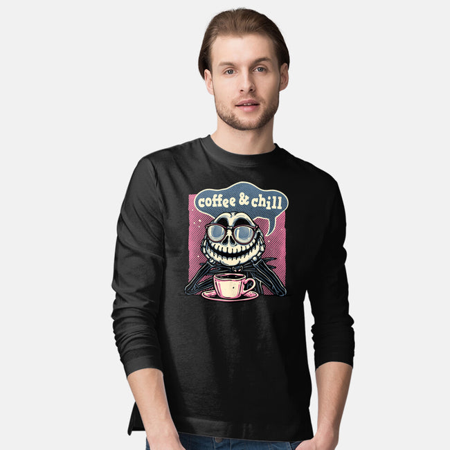 Coffee And Chill Day-Mens-Long Sleeved-Tee-glitchygorilla