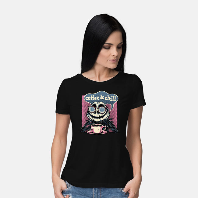 Coffee And Chill Day-Womens-Basic-Tee-glitchygorilla
