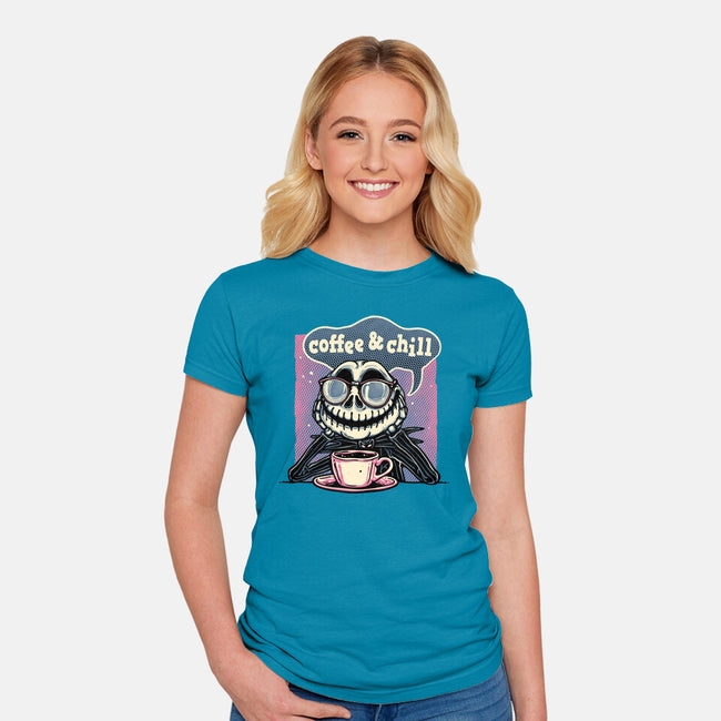 Coffee And Chill Day-Womens-Fitted-Tee-glitchygorilla