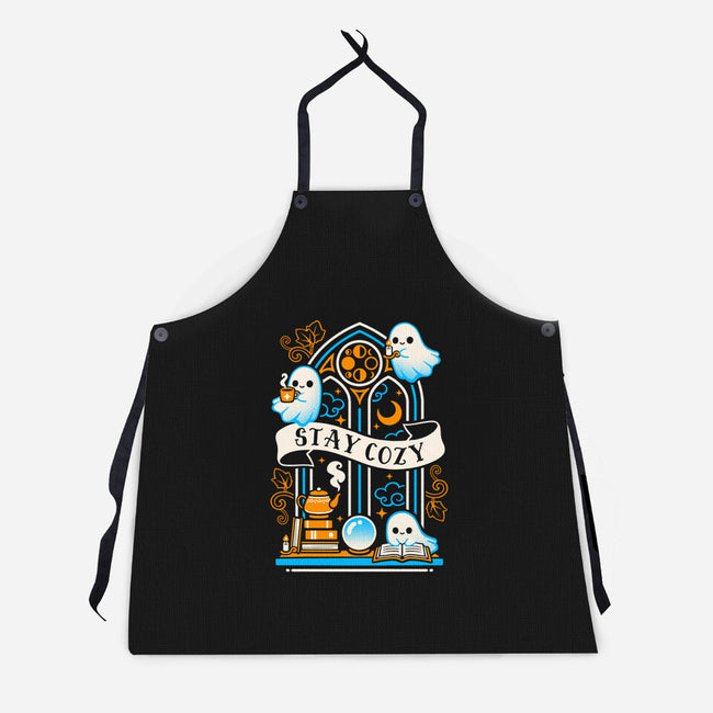 Stay Cozy And Spooky-Unisex-Kitchen-Apron-NemiMakeit