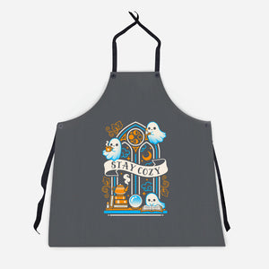 Stay Cozy And Spooky-Unisex-Kitchen-Apron-NemiMakeit